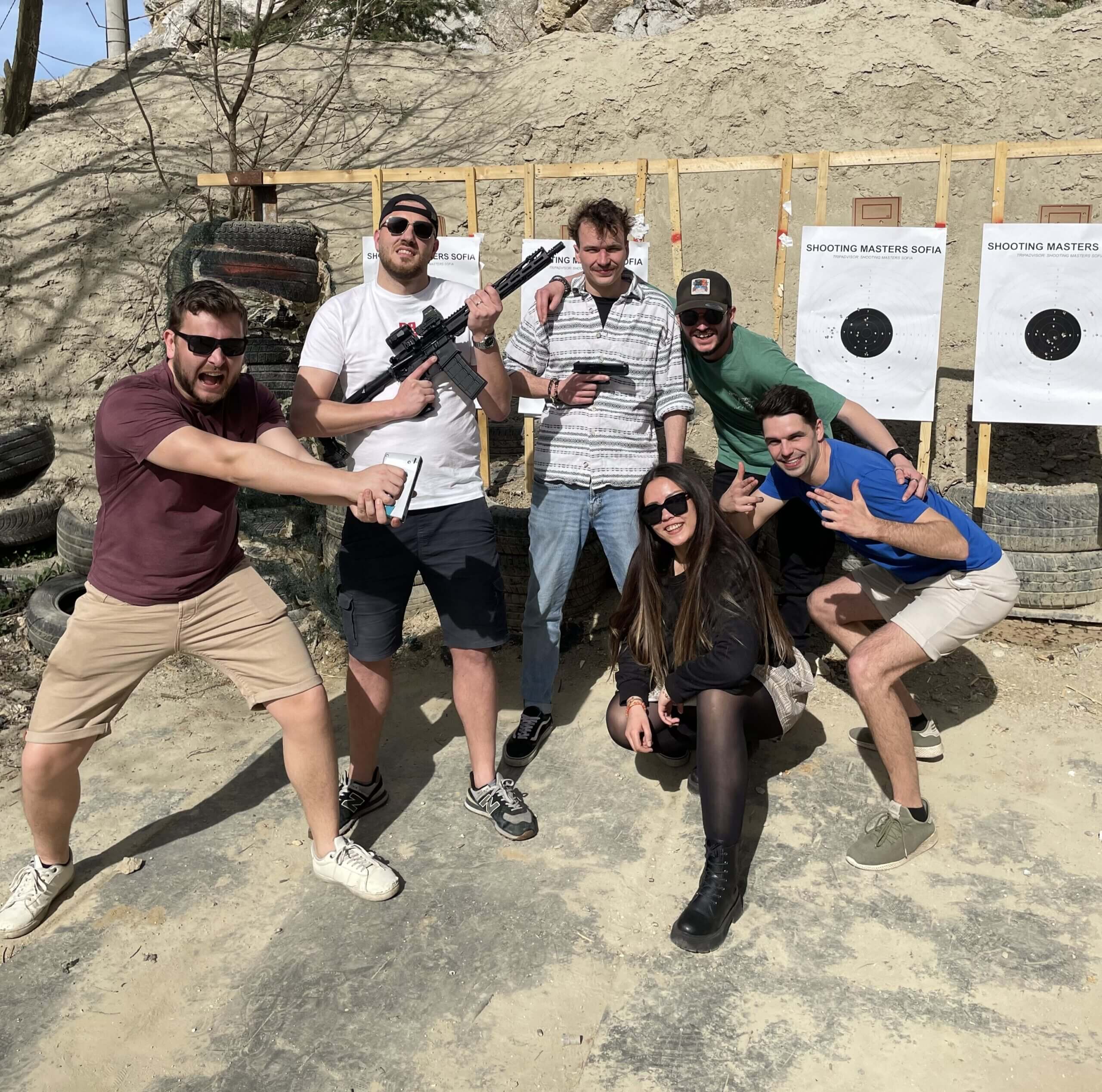 Sniper rifle at the outdoor shooting range