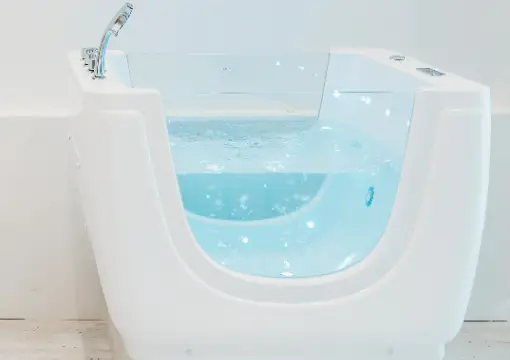 Float tub ready for the next baby at DISI Baby SPA & Care