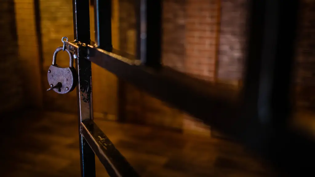 Padlocked iron door in The Trap escape room in Sofia city centre