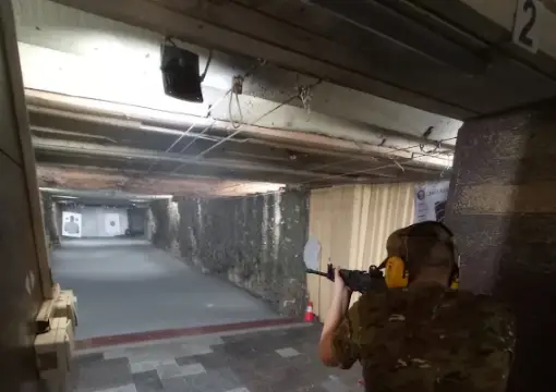 Shooting lane at the indoor range in Sofia