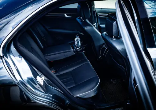 Leather rear seats in the Mercedes C-Class