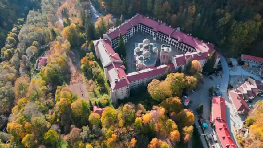 Rila Monastery in the mountains