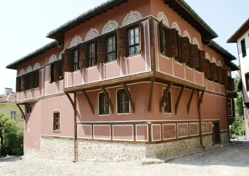 A Revival house with a wooden upper floor in Koprivshtitsa
