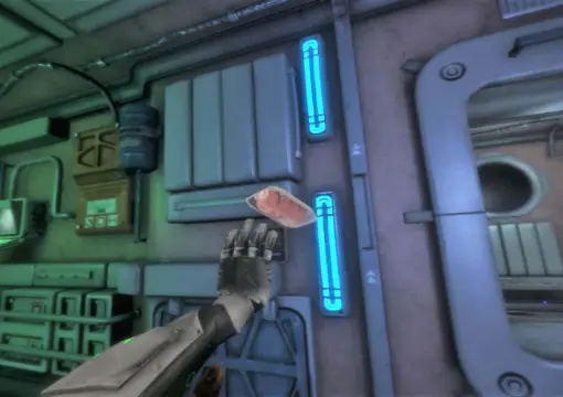 Avatar hand inside the Eden space station in COSMOS