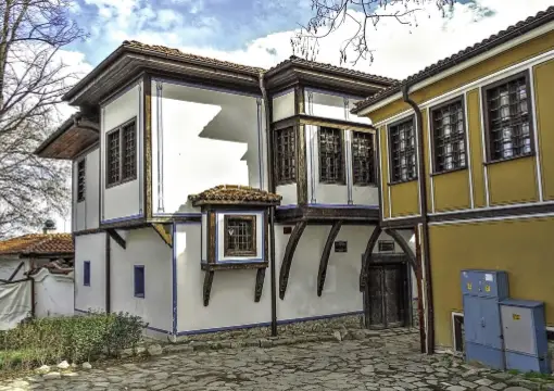 A yellow Revival house in the Old Town of Plovdiv