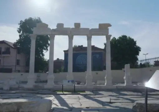 The columns of the Roman forum in Plovdiv