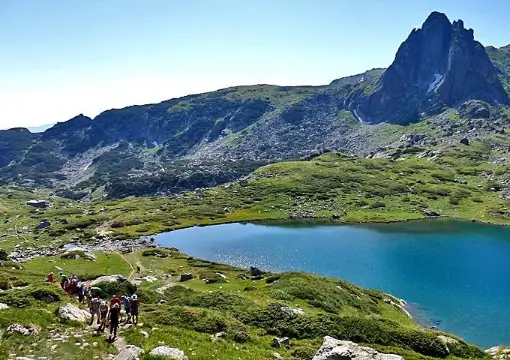 Rocky peak above one of the Seven Rila Lakes
