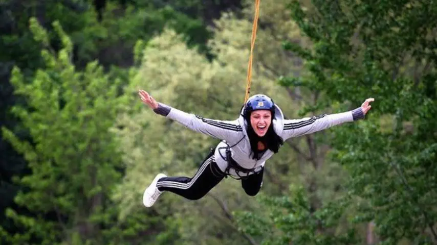 Zipline over the Struma river near Sofia